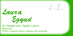 laura egyud business card