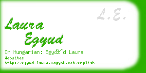 laura egyud business card